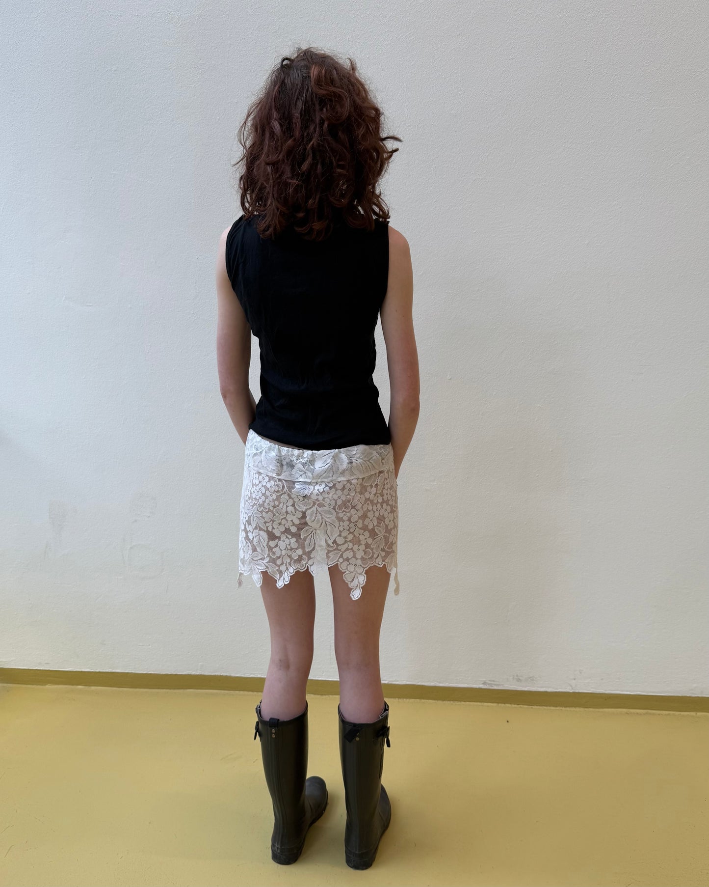 lace mini skirt