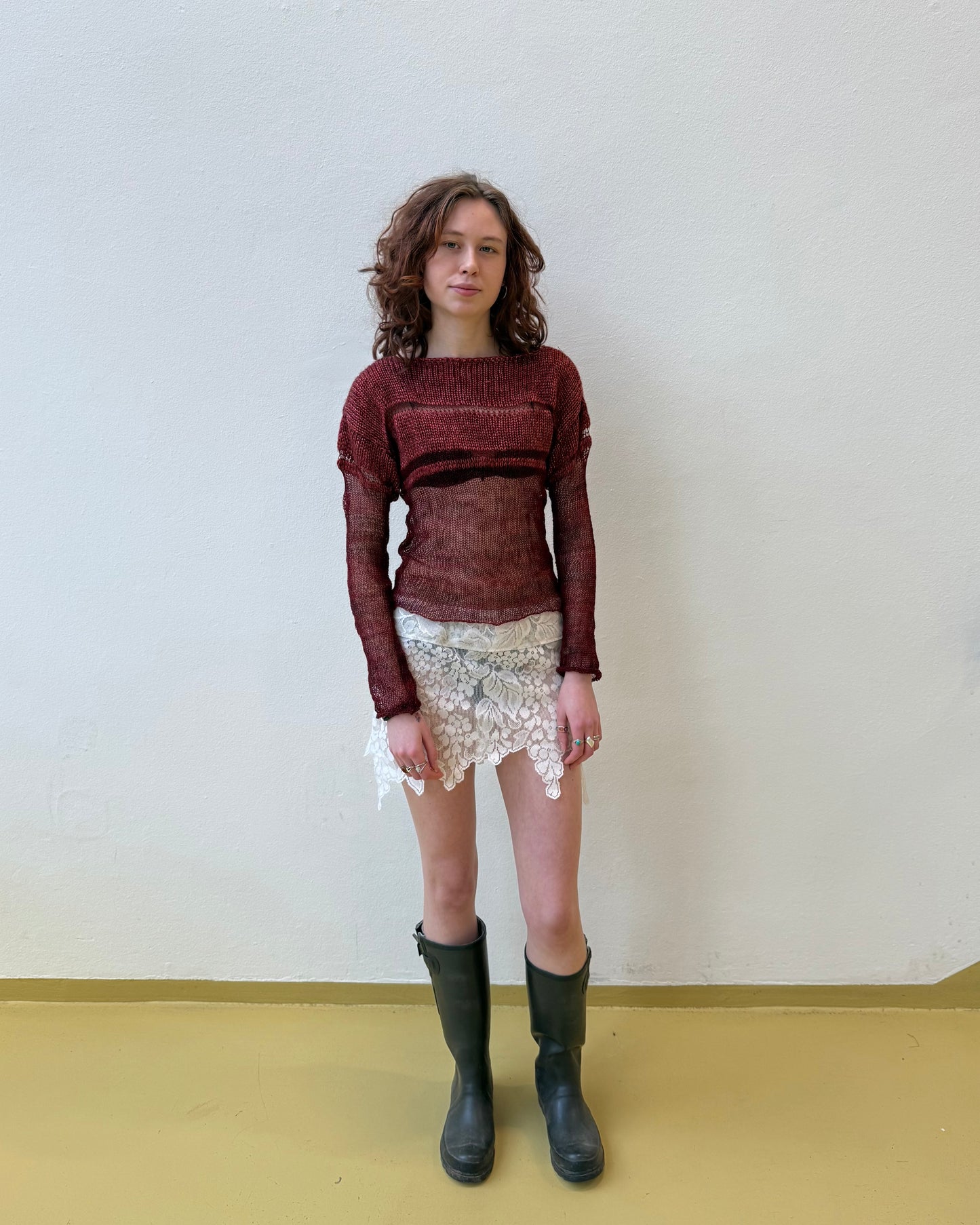 metallic longsleeve top