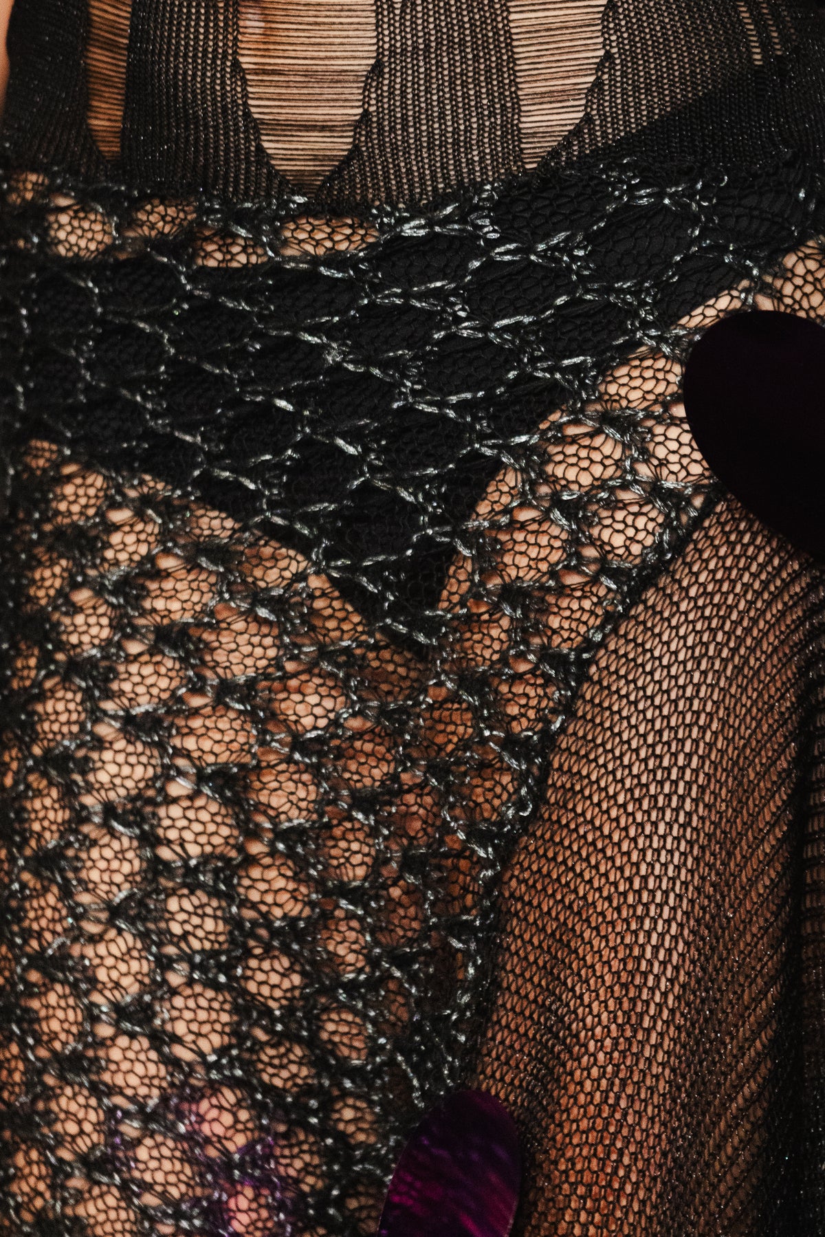 V knit dress