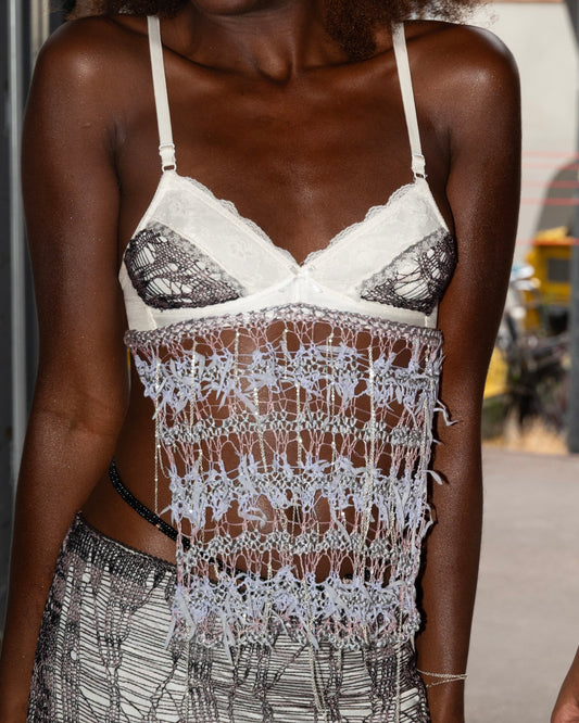 layered knit bralette