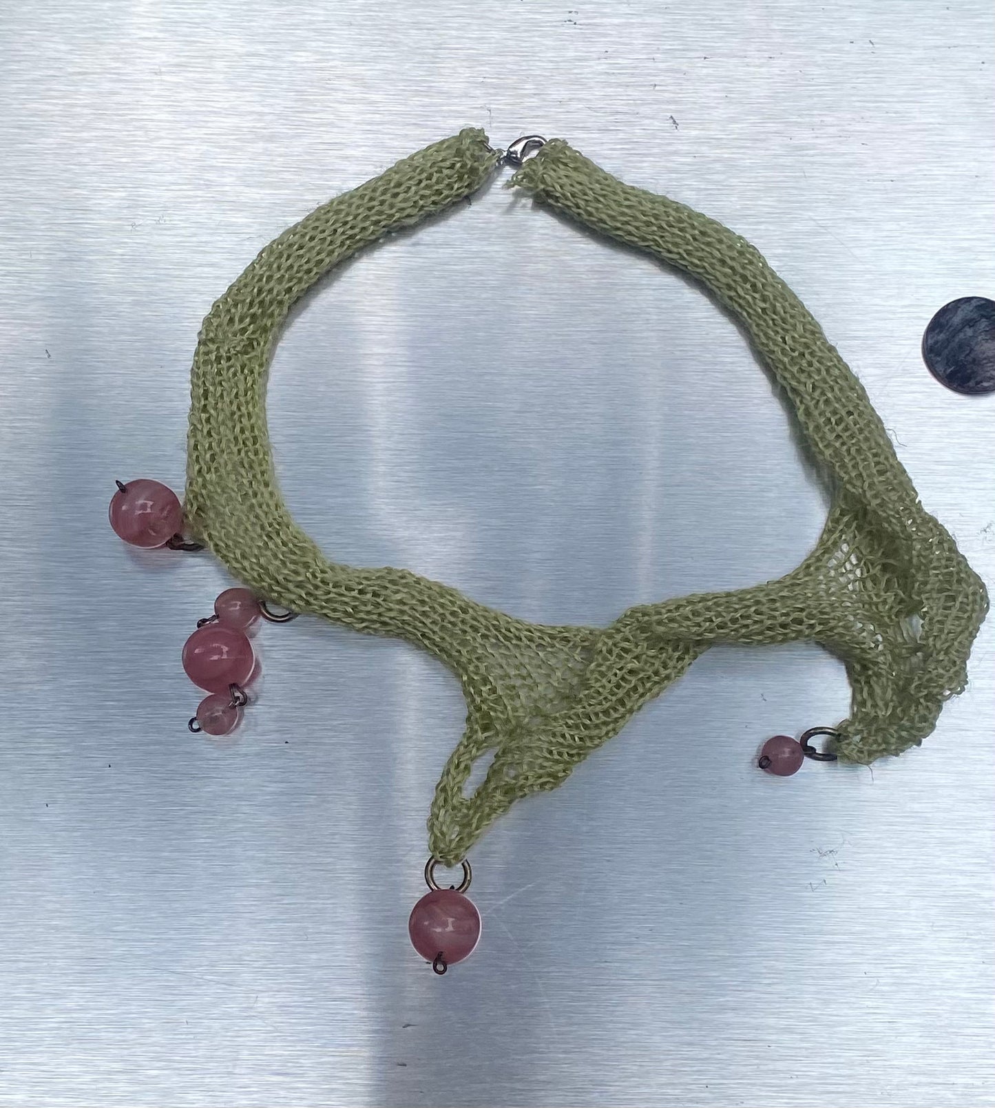 Green beaded necklace