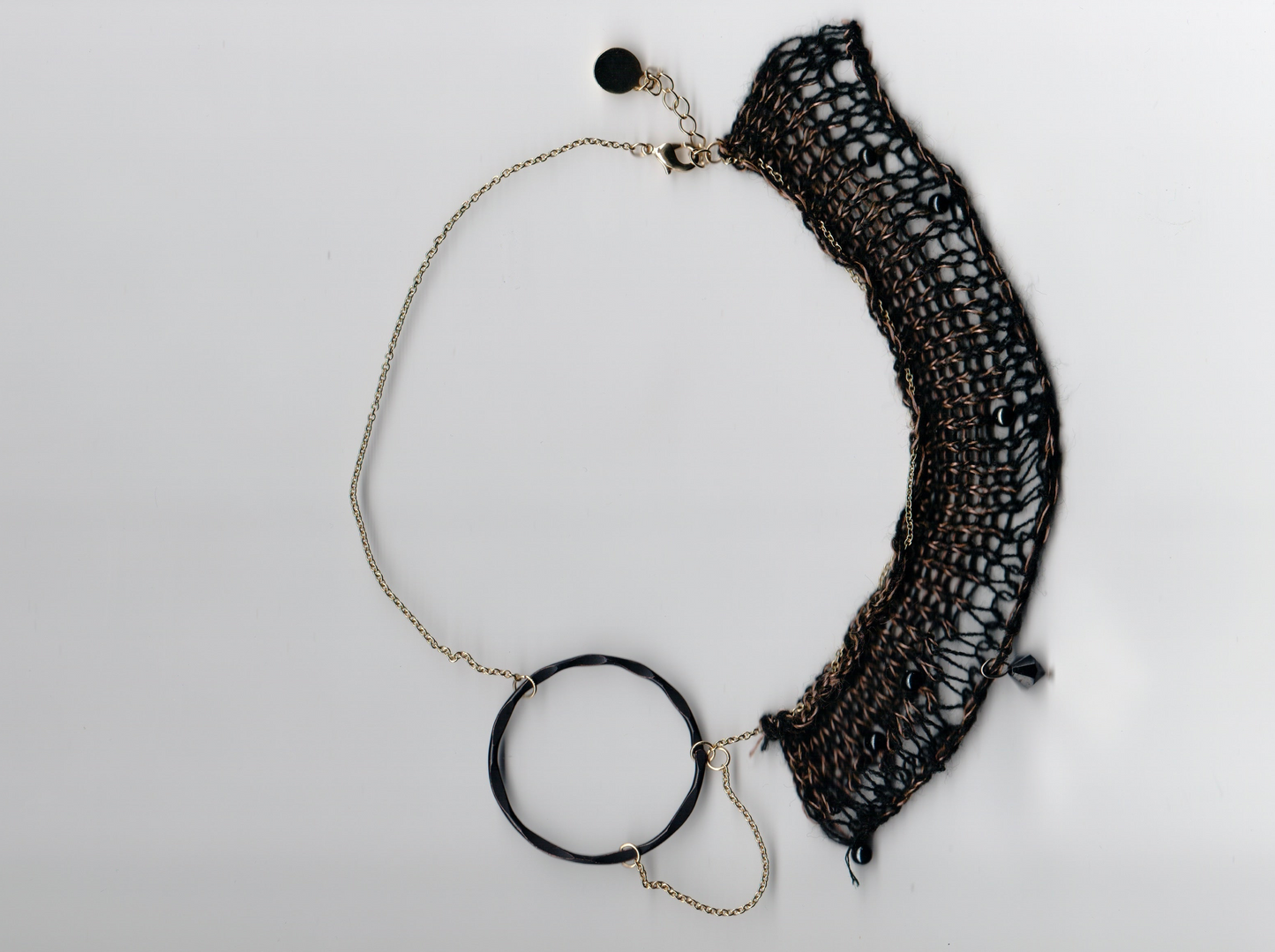 Asymmetrical circle necklace